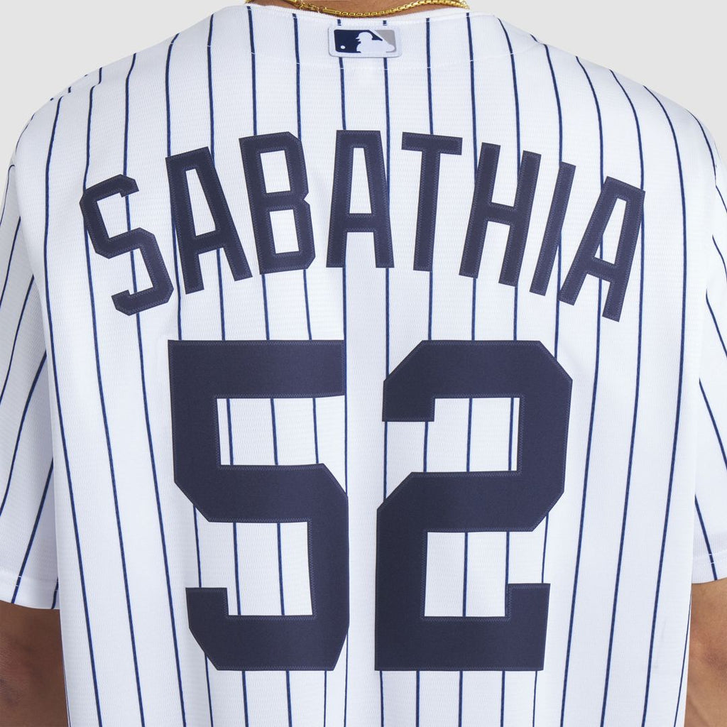 New York Yankees CC Sabathia Nike 2025 Baseball Hall of Fame Name & Number Retired Replica Jersey - White Team Jersey Sports Fan Apparel