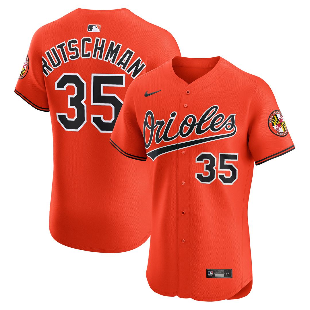 Baltimore Orioles Adley Rutschman Nike Alternate Elite Jersey - Black Team Jersey Sports Fan Apparel