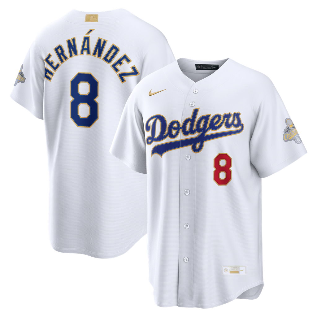 Los Angeles Dodgers Enrique Hernández Nike 2026 Gold Collection Stadium Jersey - White Team Jersey Sports Fan Apparel