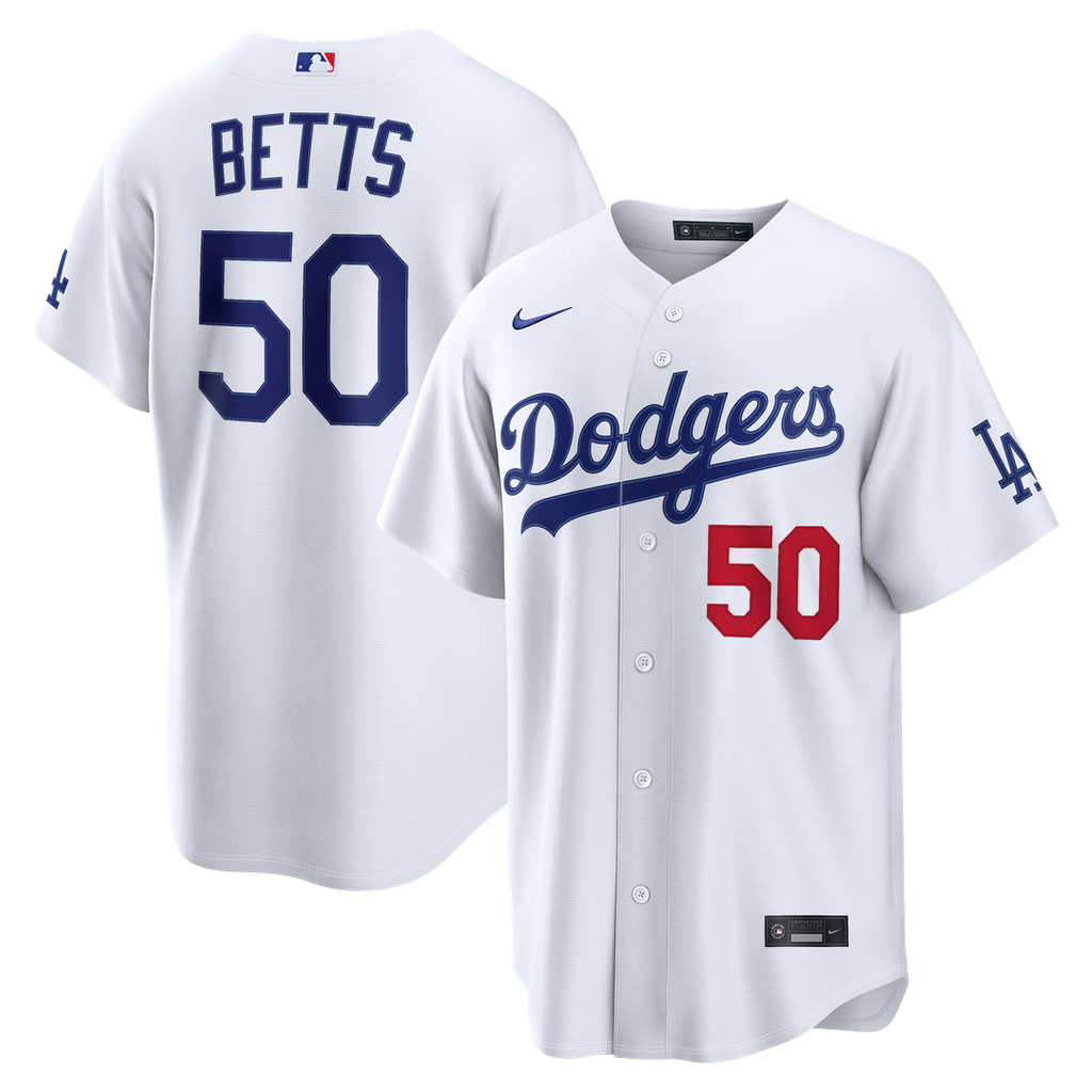 Los Angeles Dodgers Mookie Betts Nike Home Stadium Jersey - White Team Jersey Sports Fan Apparel
