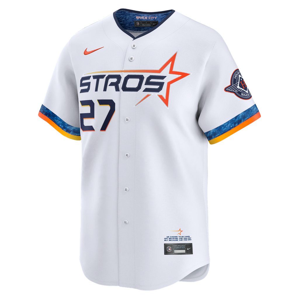 Houston Astros Jose Altuve Nike 2025 City Connect Limited Player Jersey - White Team Jersey Sports Fan Apparel