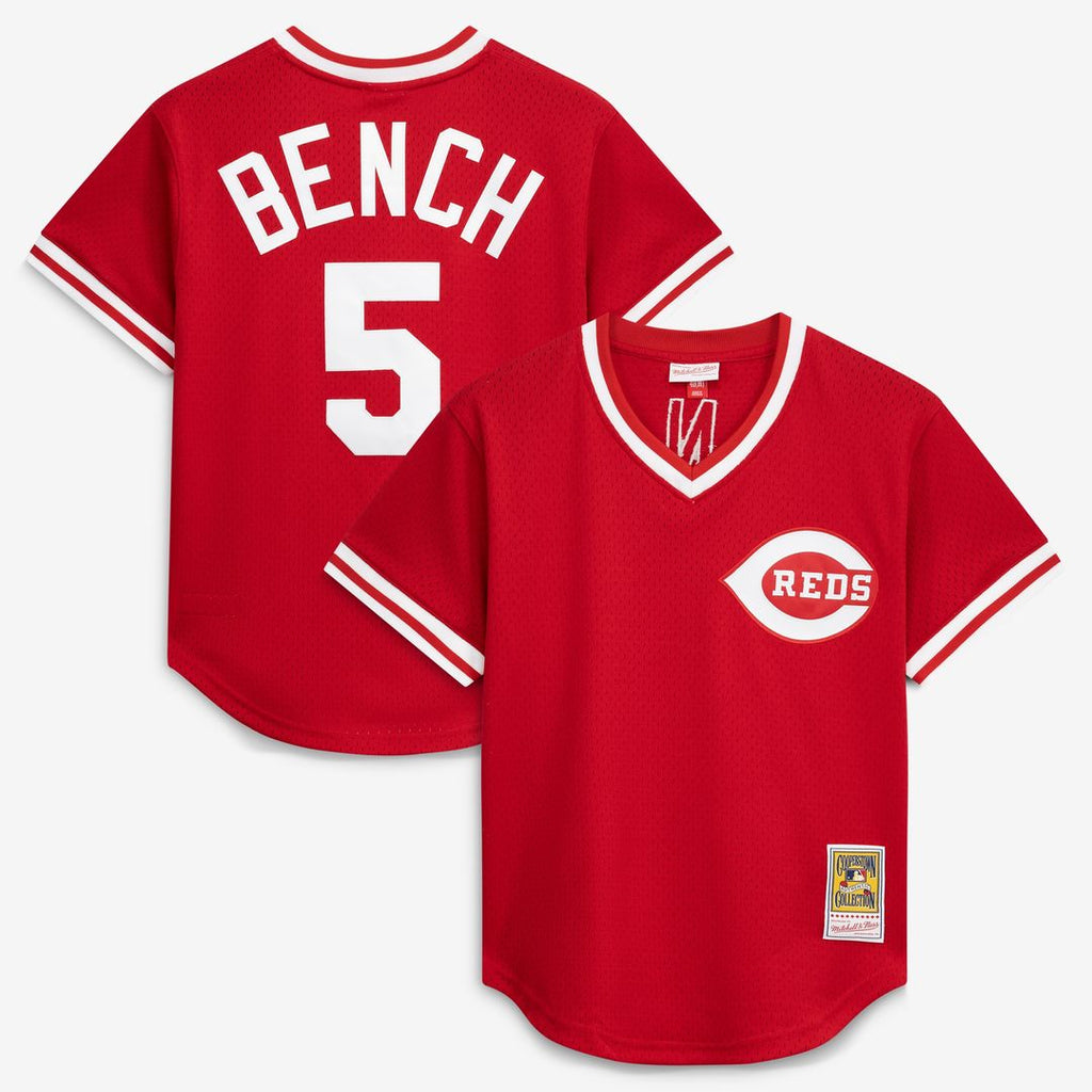 Cincinnati Reds Johnny Bench Mitchell & Ness Authentic Batting Practice Jersey - Scarlet Team Jersey Sports Fan Apparel