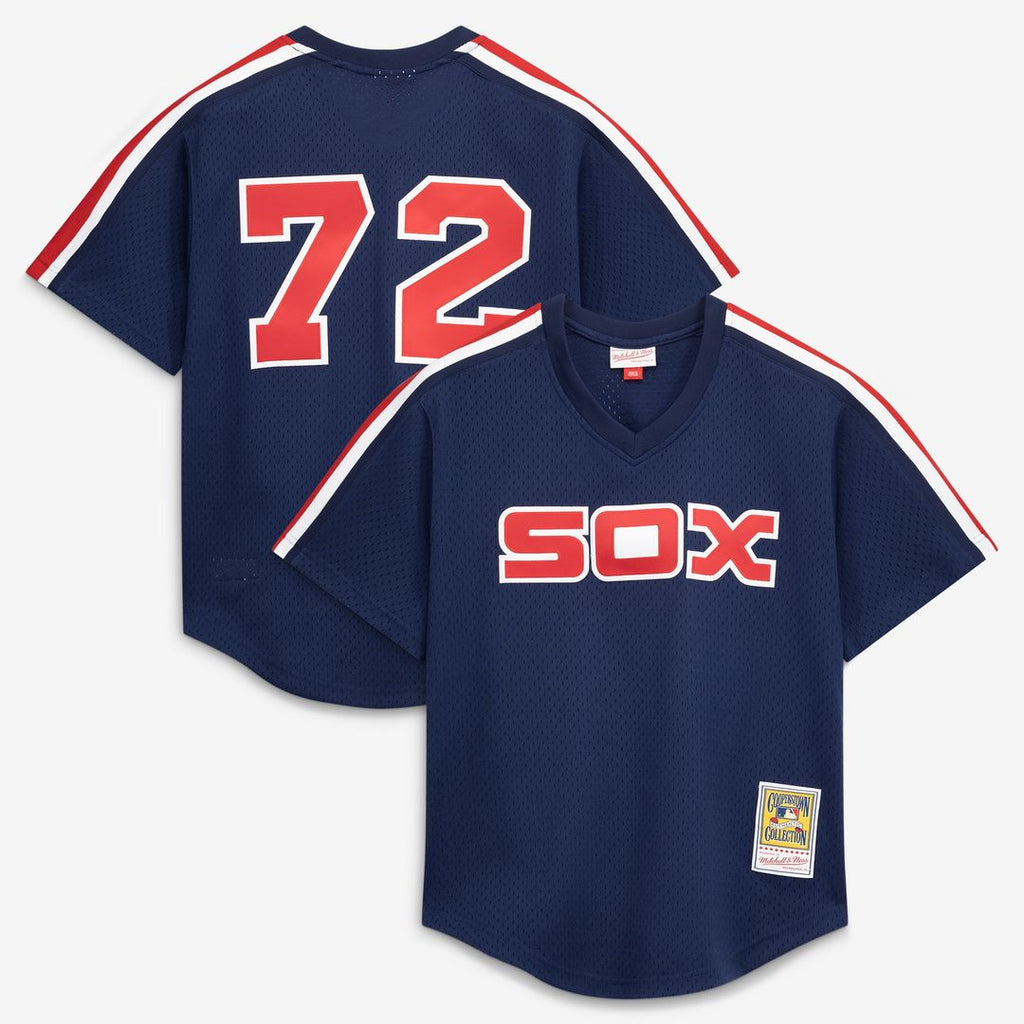 Chicago White Sox Carlton Fisk Mitchell & Ness Authentic Batting Practice Jersey - Navy Team Jersey Sports Fan Apparel