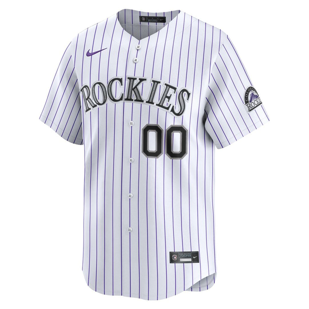 Colorado Rockies Nike Youth Home Custom Limited Jersey - White Team Jersey Sports Fan Apparel