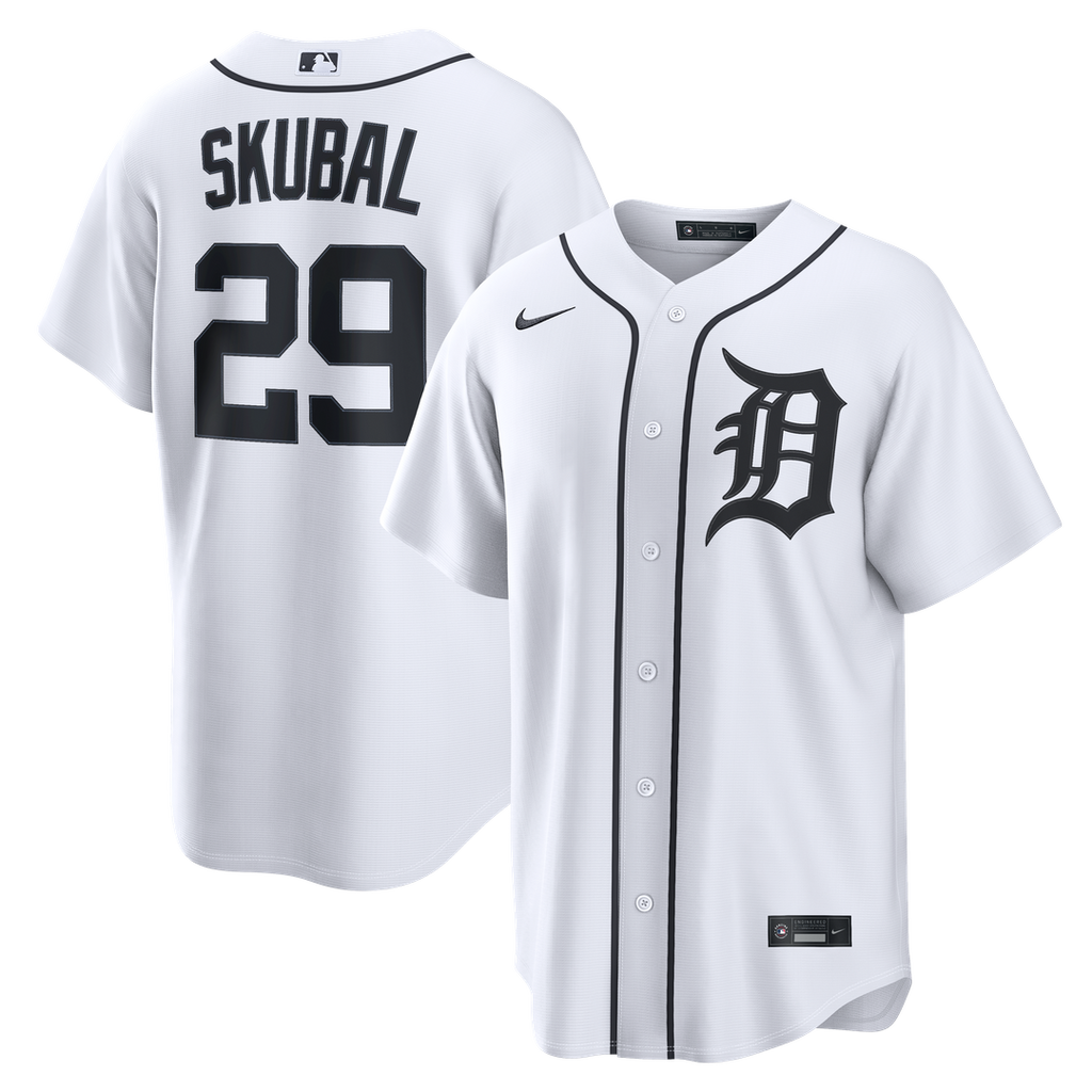 Detroit Tigers Tarik Skubal Nike Home Replica Jersey - White Team Jersey Sports Fan Apparel
