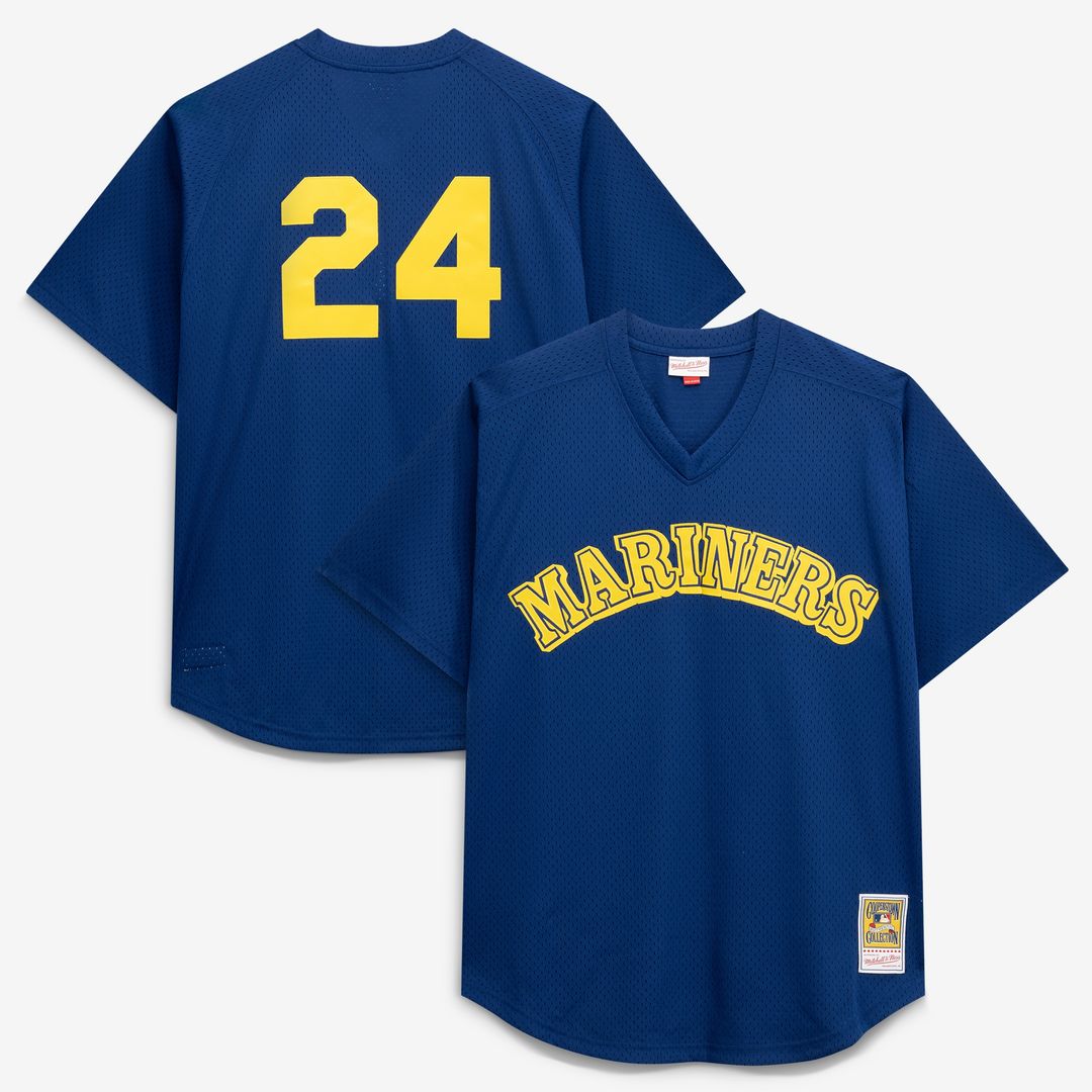 Seattle Mariners Ken Griffey Jr. Mitchell & Ness Big & Tall Cooperstown Mesh Batting Practice Jersey - Royal Team Jersey Sports Fan Apparel
