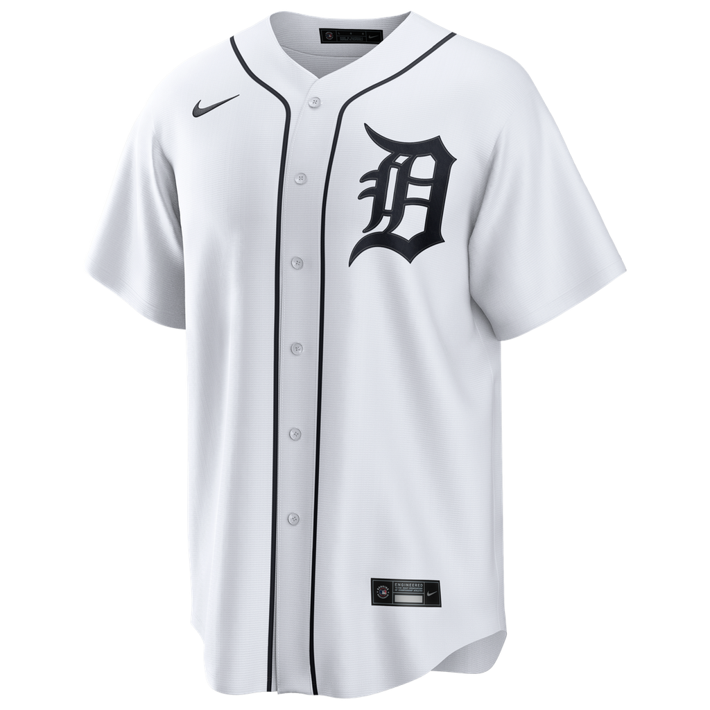 Detroit Tigers Nike Home Replica Jersey - White Team Jersey Sports Fan Apparel