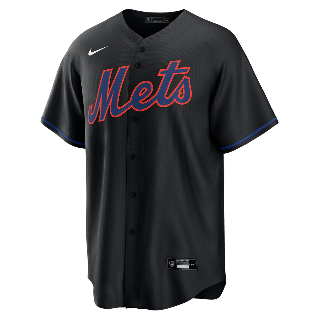 New York Mets Starling Marte Nike Alternate Replica Jersey - Black Team Jersey Sports Fan Apparel
