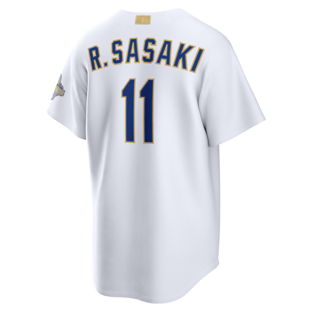 Los Angeles Dodgers Roki Sasaki Nike 2026 Gold Collection Stadium Jersey - White Team Jersey Sports Fan Apparel