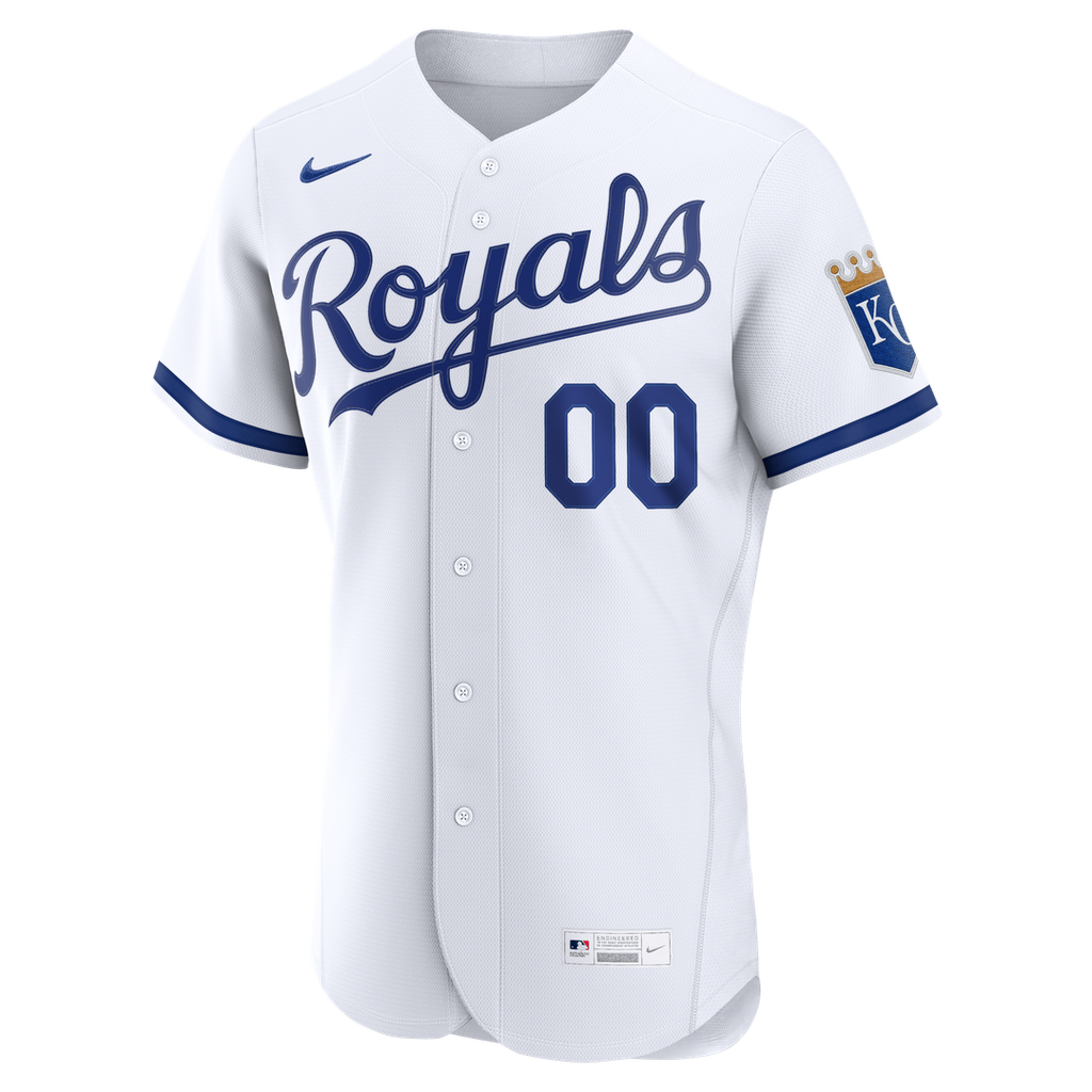 Kansas City Royals Nike Home Authentic Custom Jersey - White Team Jersey Sports Fan Apparel