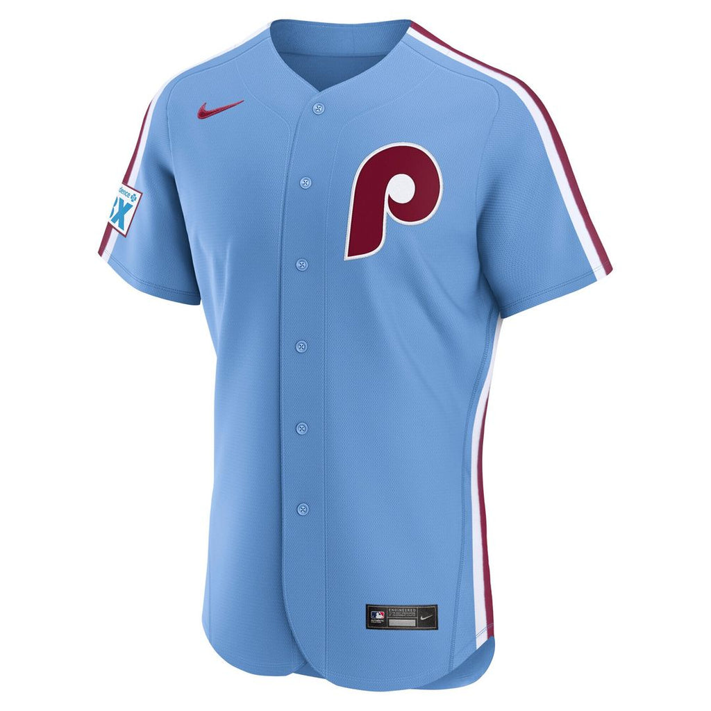 Philadelphia Phillies Nike Home Sponsor Patch Authentic Jersey - White Team Jersey Sports Fan Apparel