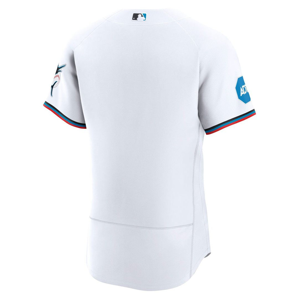 Miami Marlins Nike Home Authentic Jersey - White Team Jersey Sports Fan Apparel