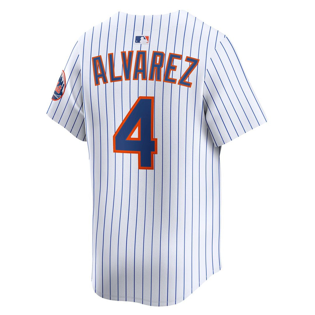 New York Mets Francisco Alvarez Nike Home Limited Player Jersey - White Team Jersey Sports Fan Apparel
