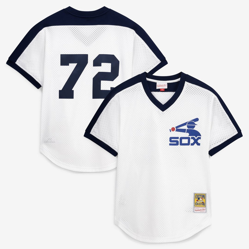 Chicago White Sox Carlton Fisk Mitchell & Ness Authentic Batting Practice Jersey - White Team Jersey Sports Fan Apparel