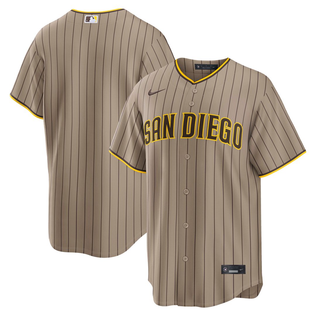San Diego Padres Nike Alternate Replica Jersey - Sand Team Jersey Sports Fan Apparel