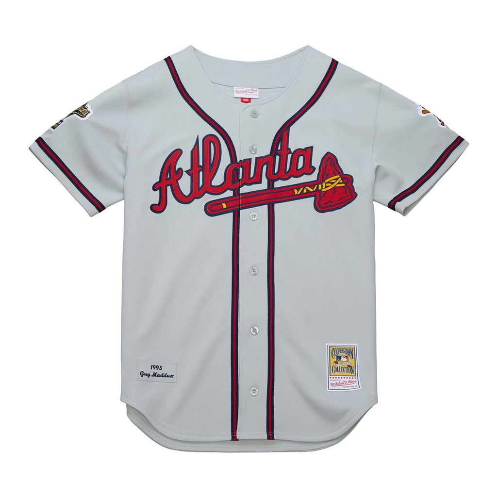 Atlanta Braves Greg Maddux Mitchell & Ness 1995 Throwback Authentic Jersey - Gray Team Jersey Sports Fan Apparel