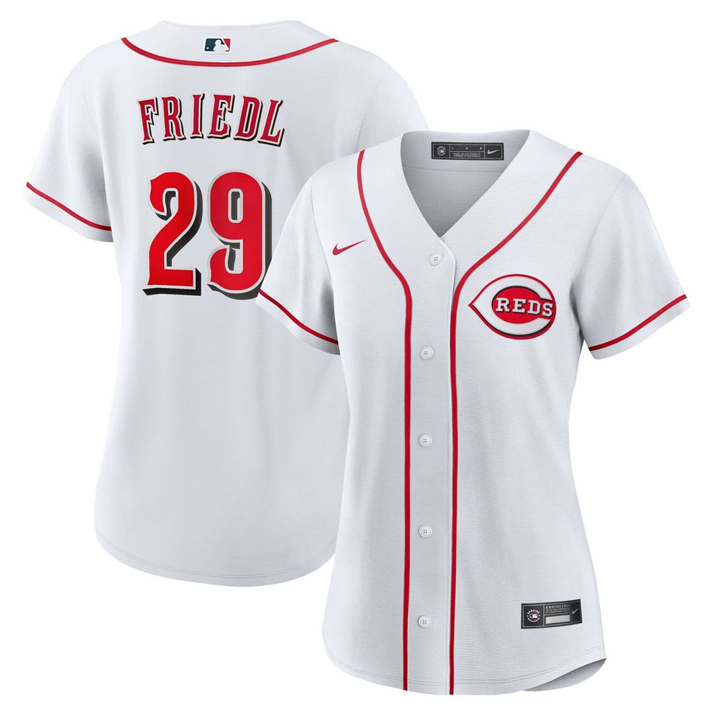 Cincinnati Reds TJ Friedl Nike Women's Home Replica Jersey - White Team Jersey Sports Fan Apparel