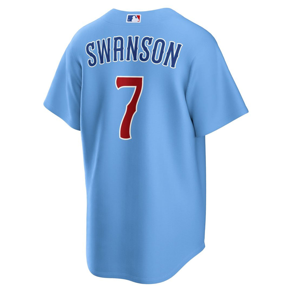 Chicago Cubs Dansby Swanson Nike Alternate Replica Jersey - Light Blue Team Jersey Sports Fan Apparel
