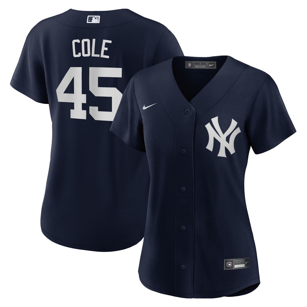 New York Yankees Gerrit Cole Nike Women's Alternate Replica Player Jersey - Navy Team Jersey Sports Fan Apparel