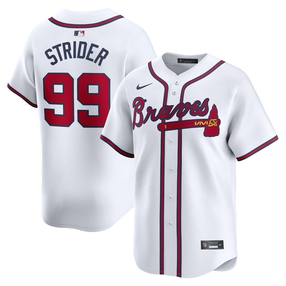 Atlanta Braves Spencer Strider Nike Home Limited Player Jersey - White Team Jersey Sports Fan Apparel