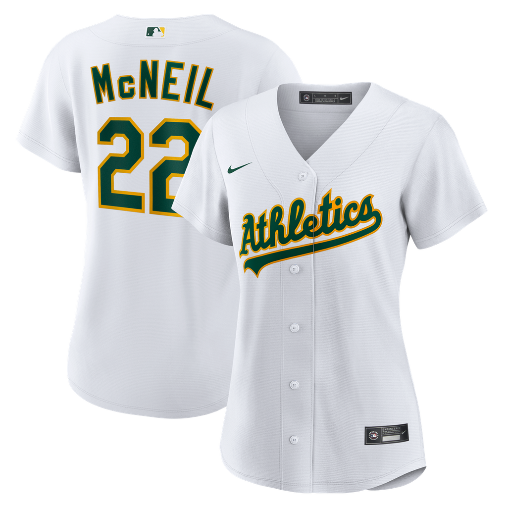 Athletics Jeff McNeil Nike Women's Home Replica Jersey - White Team Jersey Sports Fan Apparel