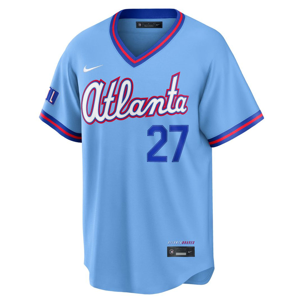 Atlanta Braves Austin Riley Nike 2026 City Connect Stadium Jersey - Powder Blue Team Jersey Sports Fan Apparel