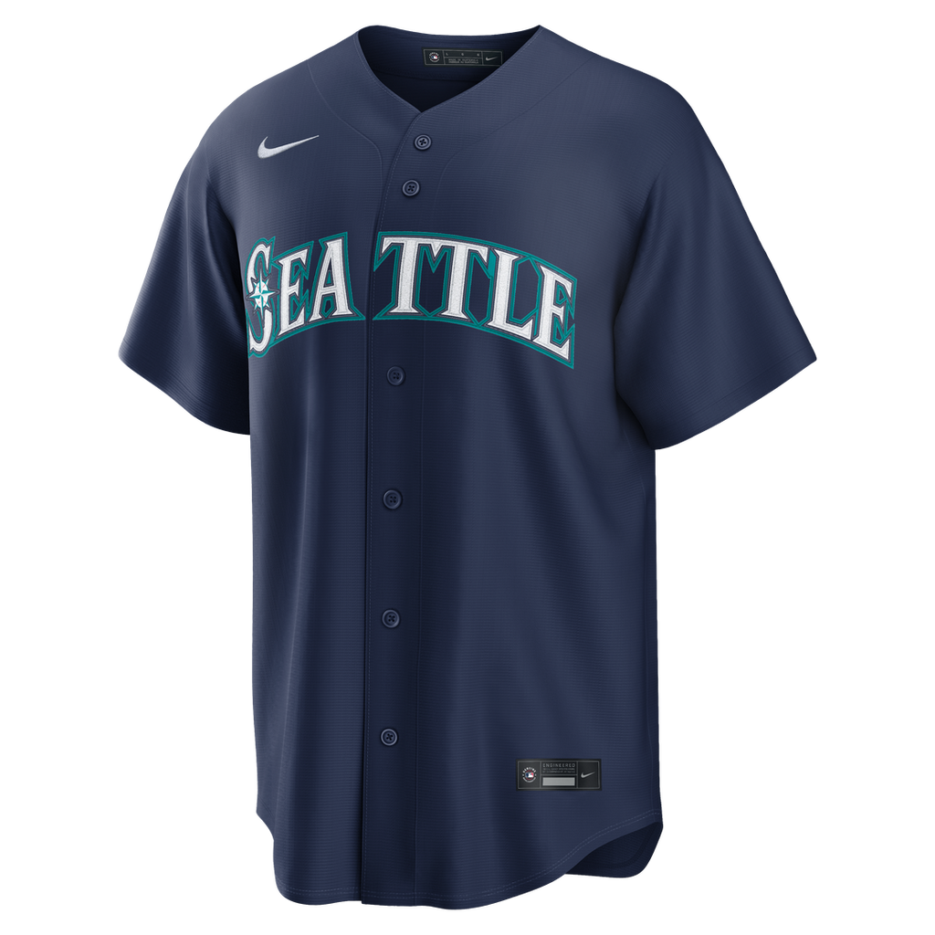 Seattle Mariners Cal Raleigh Nike Road Replica Jersey - Navy Team Jersey Sports Fan Apparel