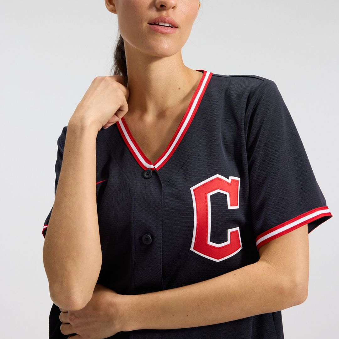 Cleveland Guardians Nike Women's Alternate Replica Jersey - Navy Team Jersey Sports Fan Apparel
