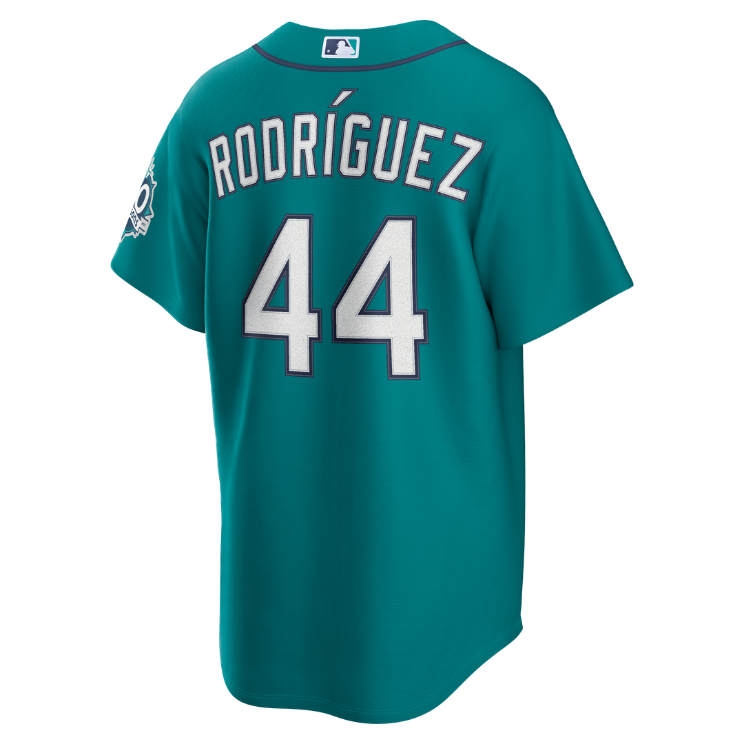Seattle Mariners Julio Rodríguez Nike Alternate Stadium 50th Season Patch Jersey - Teal Team Jersey Sports Fan Apparel