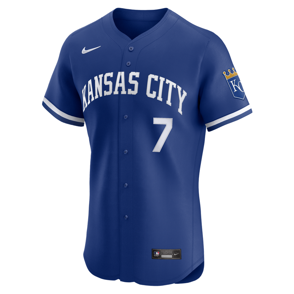 Kansas City Royals Bobby Witt Jr. Nike Alternate 2 Elite Player Jersey - Royal Team Jersey Sports Fan Apparel
