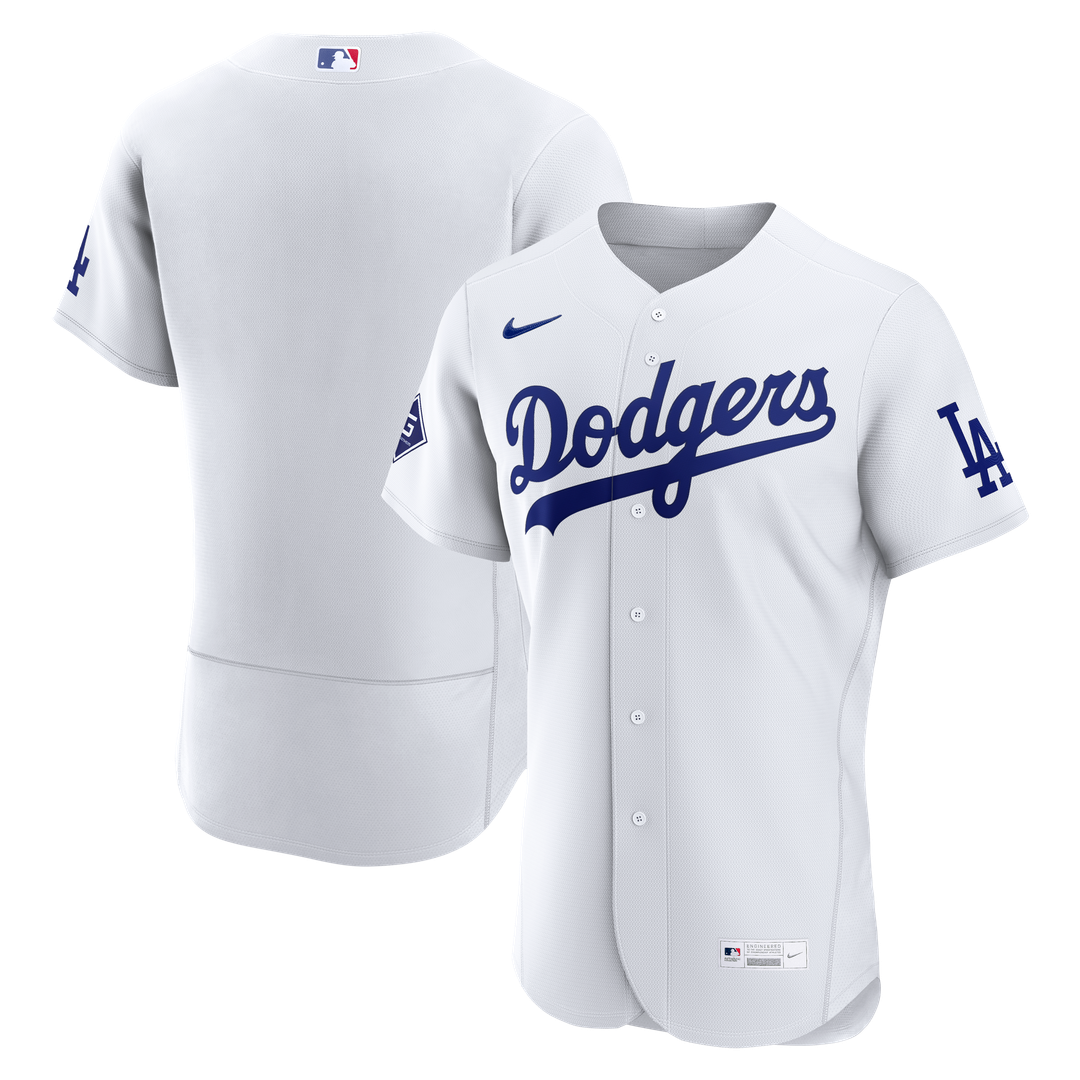 Los Angeles Dodgers Nike Alternate Authentic Jersey with Sponsor Patch - Royal Team Jersey Sports Fan Apparel