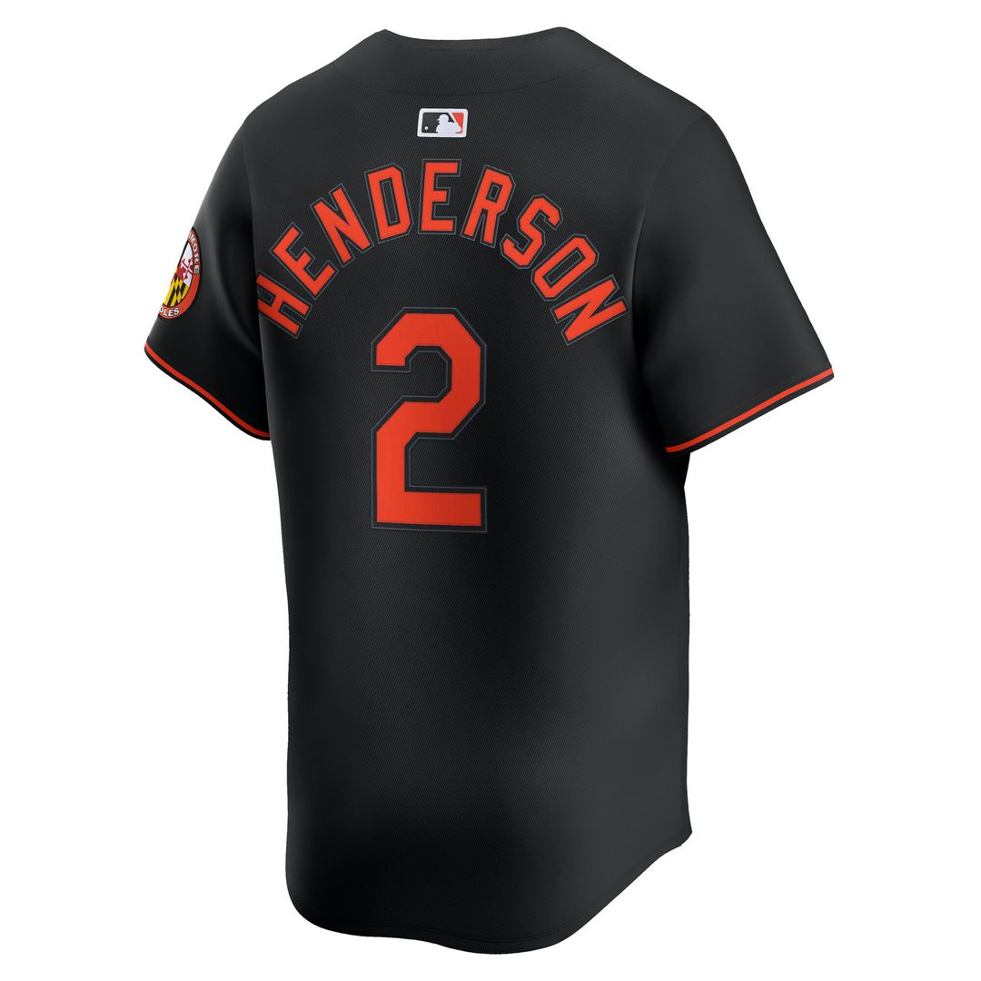 Baltimore Orioles Gunnar Henderson Nike Alternate Limited Player Jersey - Black Team Jersey Sports Fan Apparel
