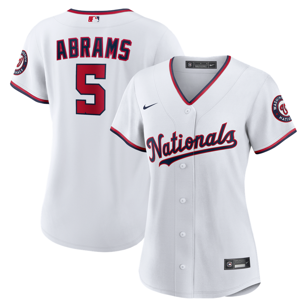 Washington Nationals CJ Abrams Nike Women's Home Replica Player Jersey - White Team Jersey Sports Fan Apparel