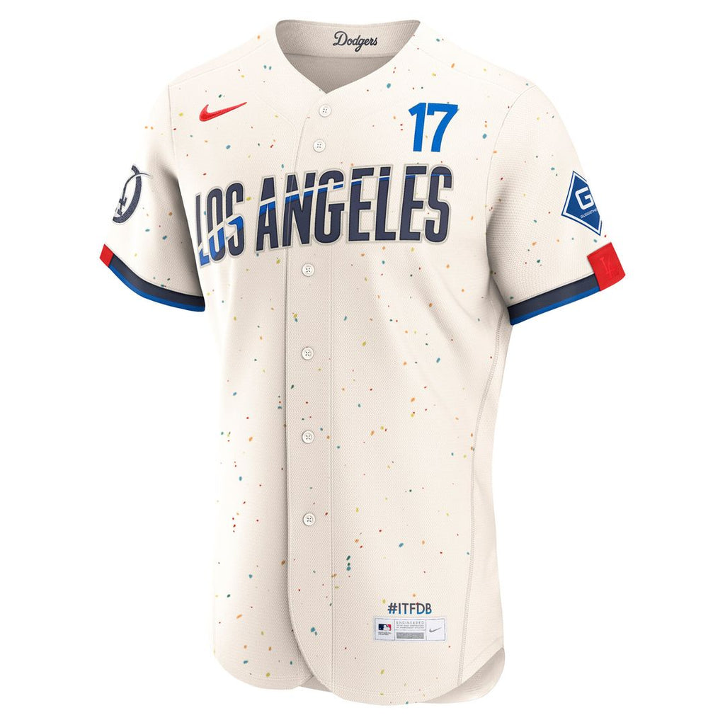 Los Angeles Dodgers Shohei Ohtani Nike City Connect Authentic Sponsor Patch Jersey - Cream Team Jersey Sports Fan Apparel