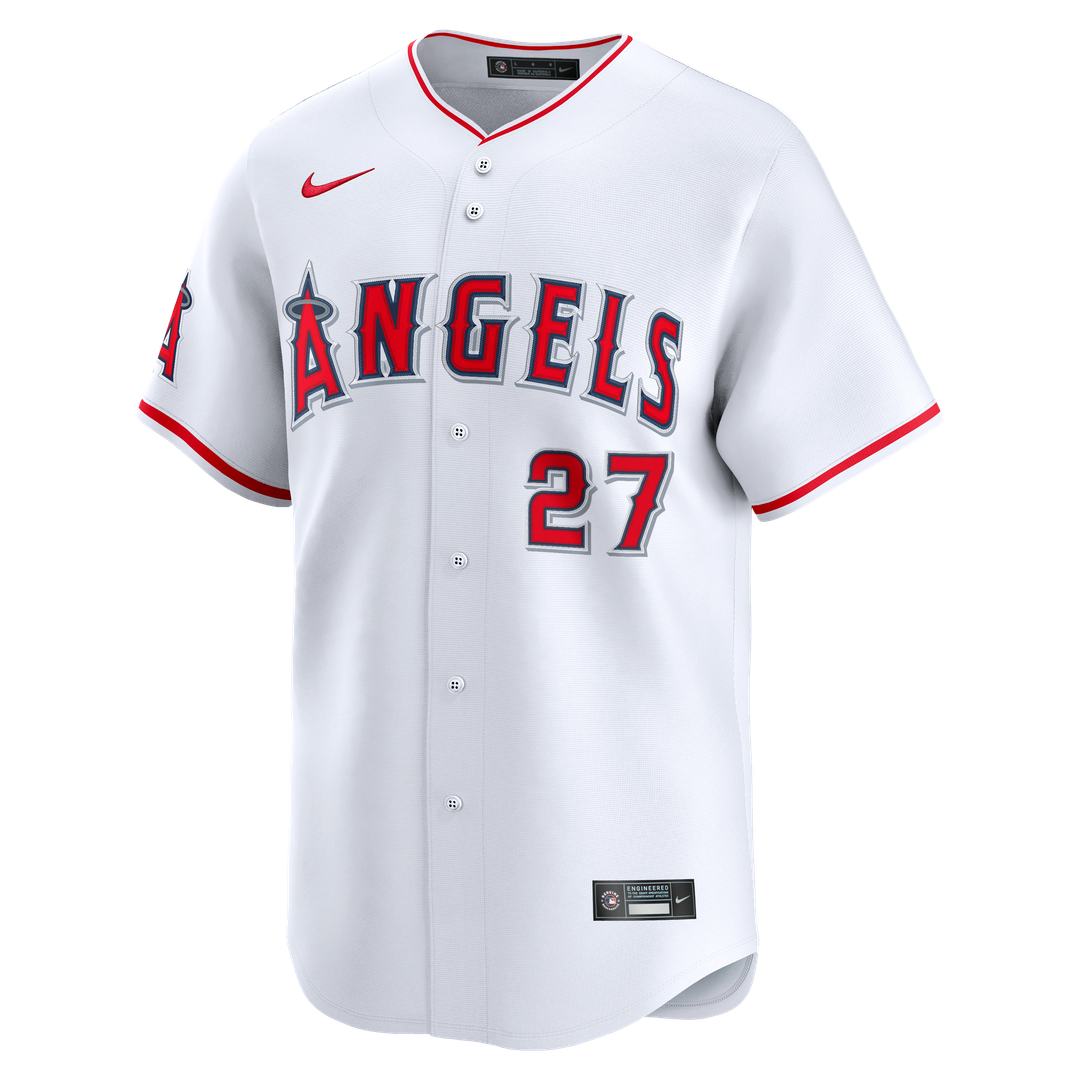Los Angeles Angels Mike Trout Nike Home Limited Player Jersey - White Team Jersey Sports Fan Apparel