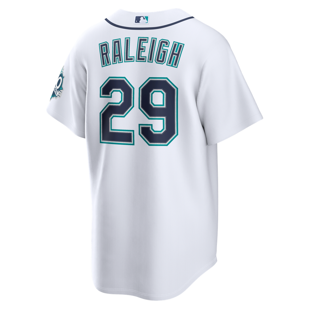 Seattle Mariners Cal Raleigh Nike Road Stadium 50th Season Patch Jersey - Navy Team Jersey Sports Fan Apparel
