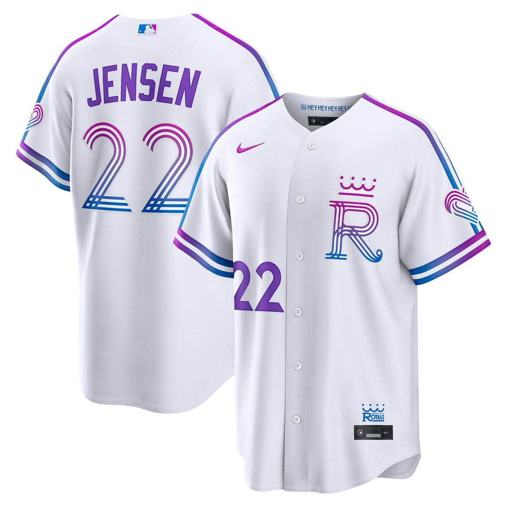 Kansas City Royals Carter Jensen Nike 2026 City Connect Stadium Jersey - White Team Jersey Sports Fan Apparel
