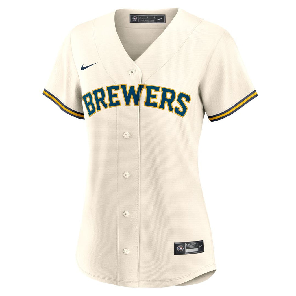 Milwaukee Brewers Nike Women's Home Replica Team Jersey - Cream Team Jersey Sports Fan Apparel