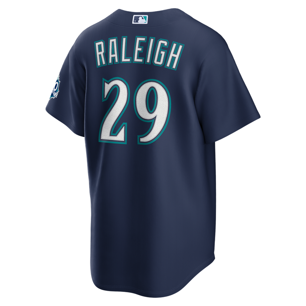 Seattle Mariners Cal Raleigh Nike Road Stadium 50th Season Patch Jersey - Navy Team Jersey Sports Fan Apparel