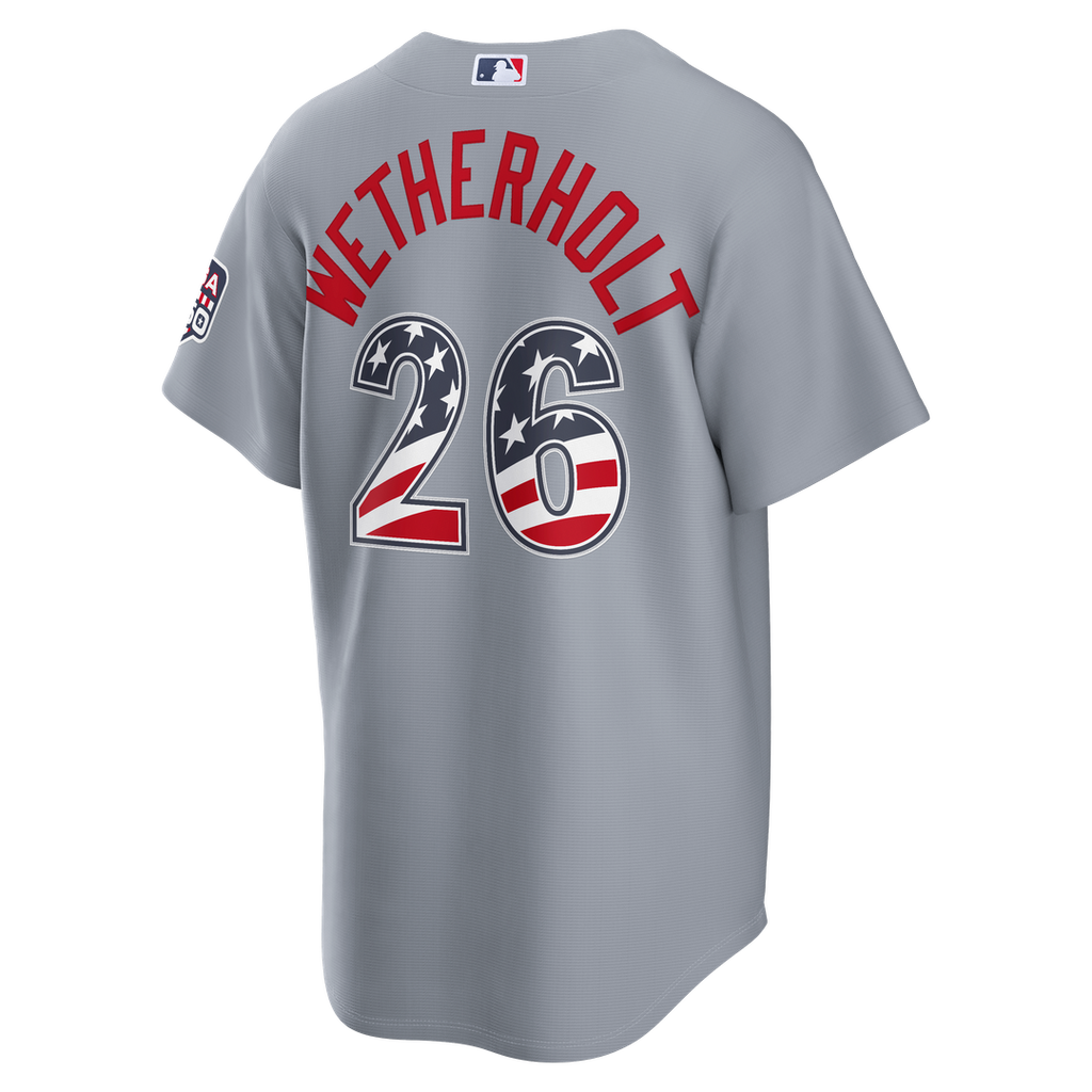 St. Louis Cardinals JJ Wetherholt Nike USA 250 Fourth of July Road Stadium Jersey - Gray Team Jersey Sports Fan Apparel
