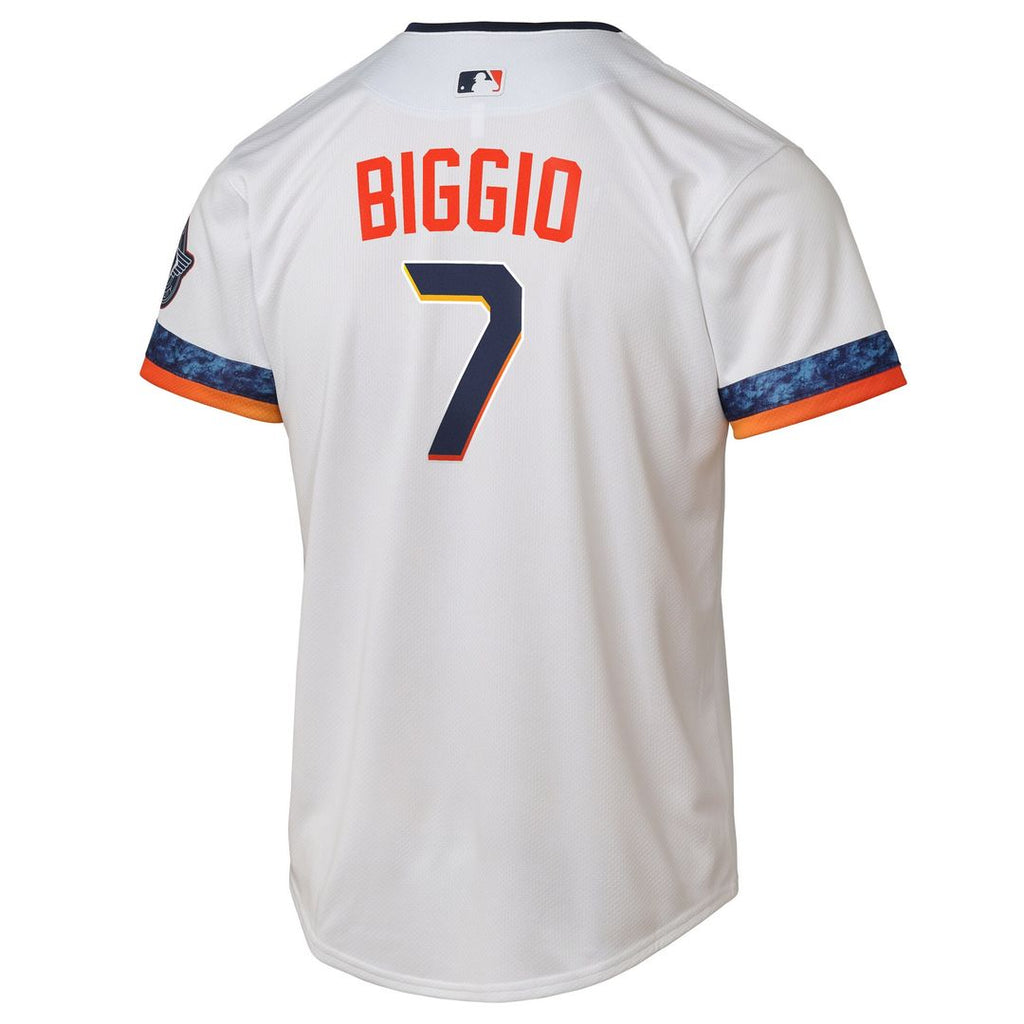 Houston Astros Craig Biggio Nike Youth 2025 City Connect Limited Player Jersey - White Team Jersey Sports Fan Apparel