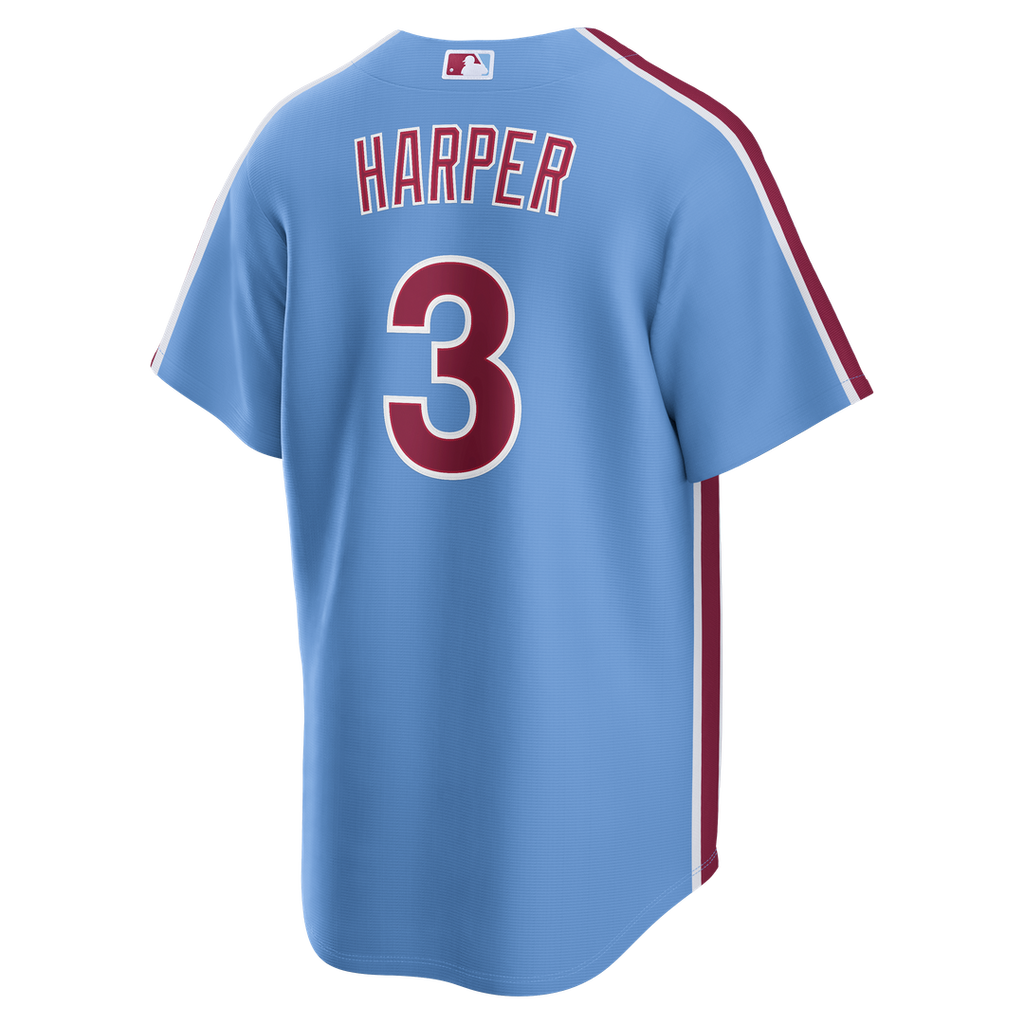 Philadelphia Phillies Bryce Harper Nike Alternate Replica Jersey - Light Blue Team Jersey Sports Fan Apparel