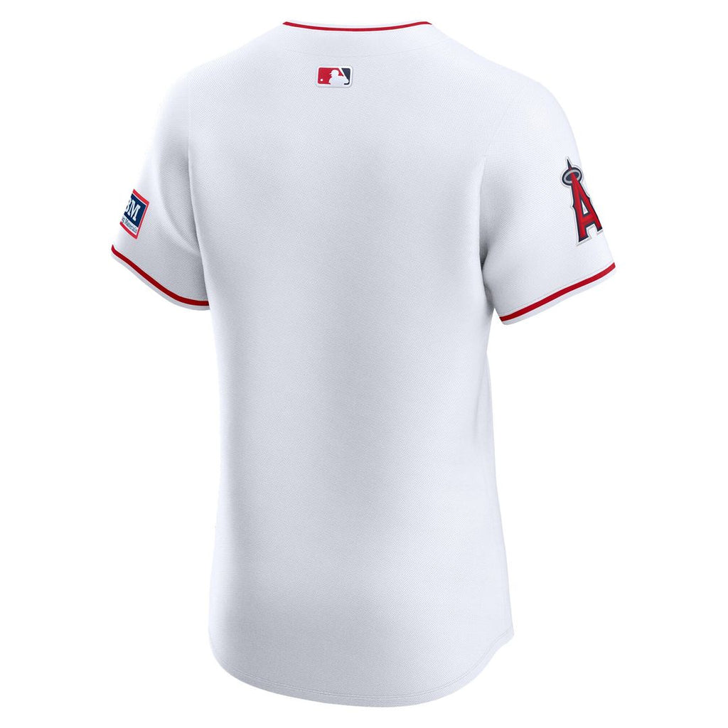 Los Angeles Angels Nike Home Elite Patch Jersey - White Team Jersey Sports Fan Apparel