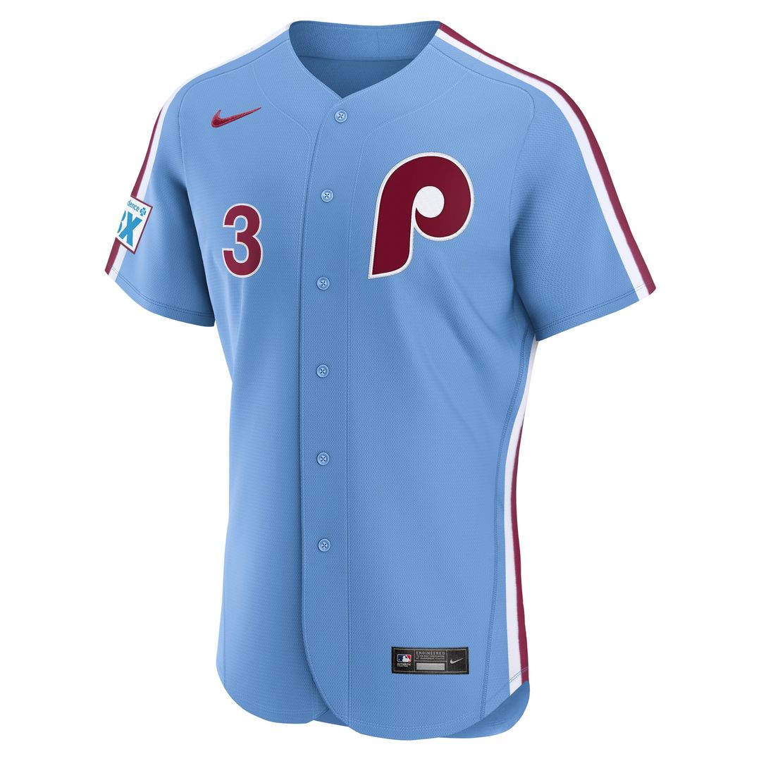 Philadelphia Phillies Bryce Harper Nike Home Authentic Sponsor Patch Jersey - White Team Jersey Sports Fan Apparel