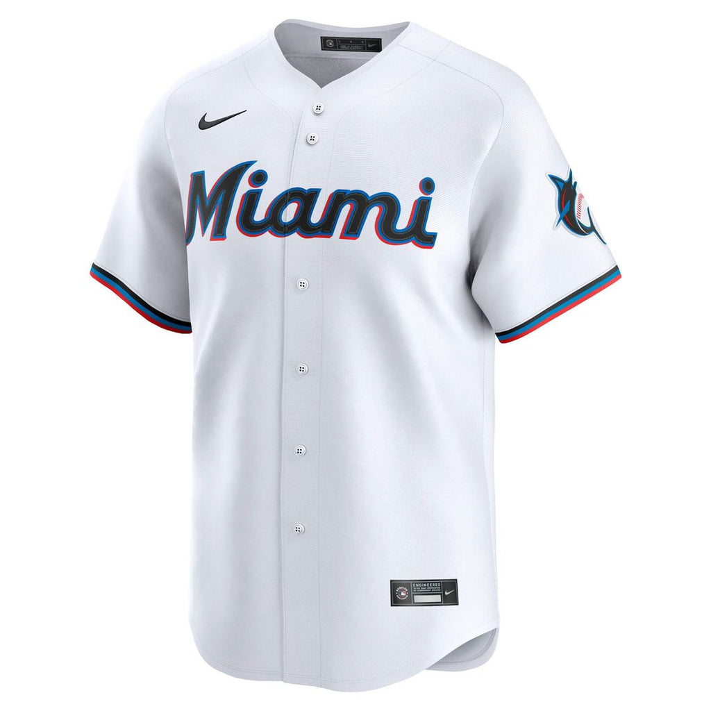 Miami Marlins Nike Home Limited Jersey - White Team Jersey Sports Fan Apparel