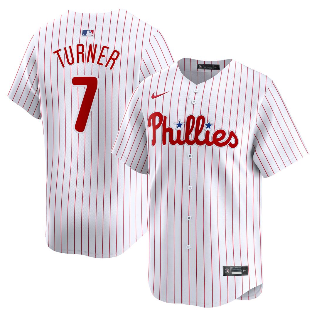 Philadelphia Phillies Trea Turner Nike Home Limited Player Jersey - White Team Jersey Sports Fan Apparel