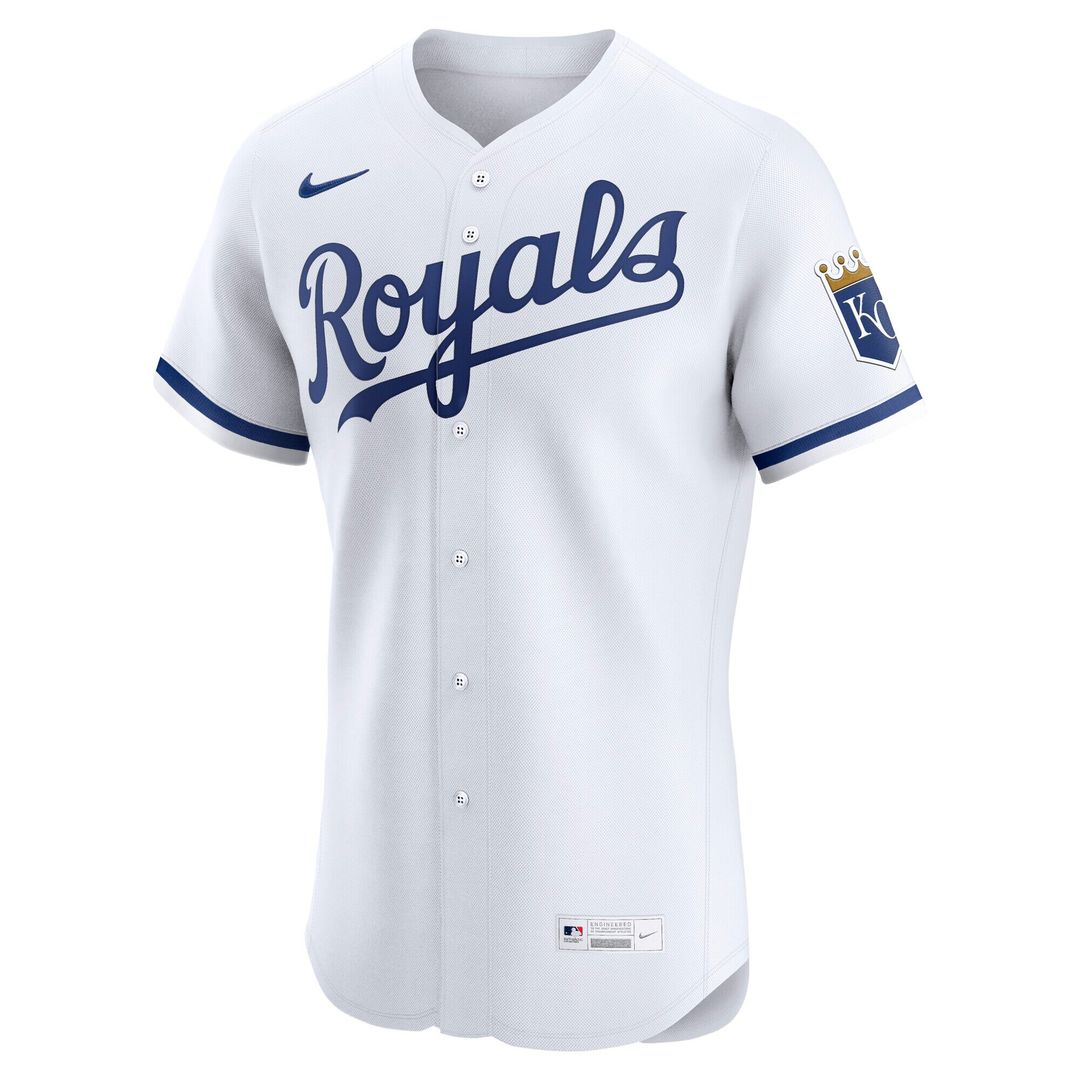 Kansas City Royals Nike Home Elite Jersey - White Team Jersey Sports Fan Apparel