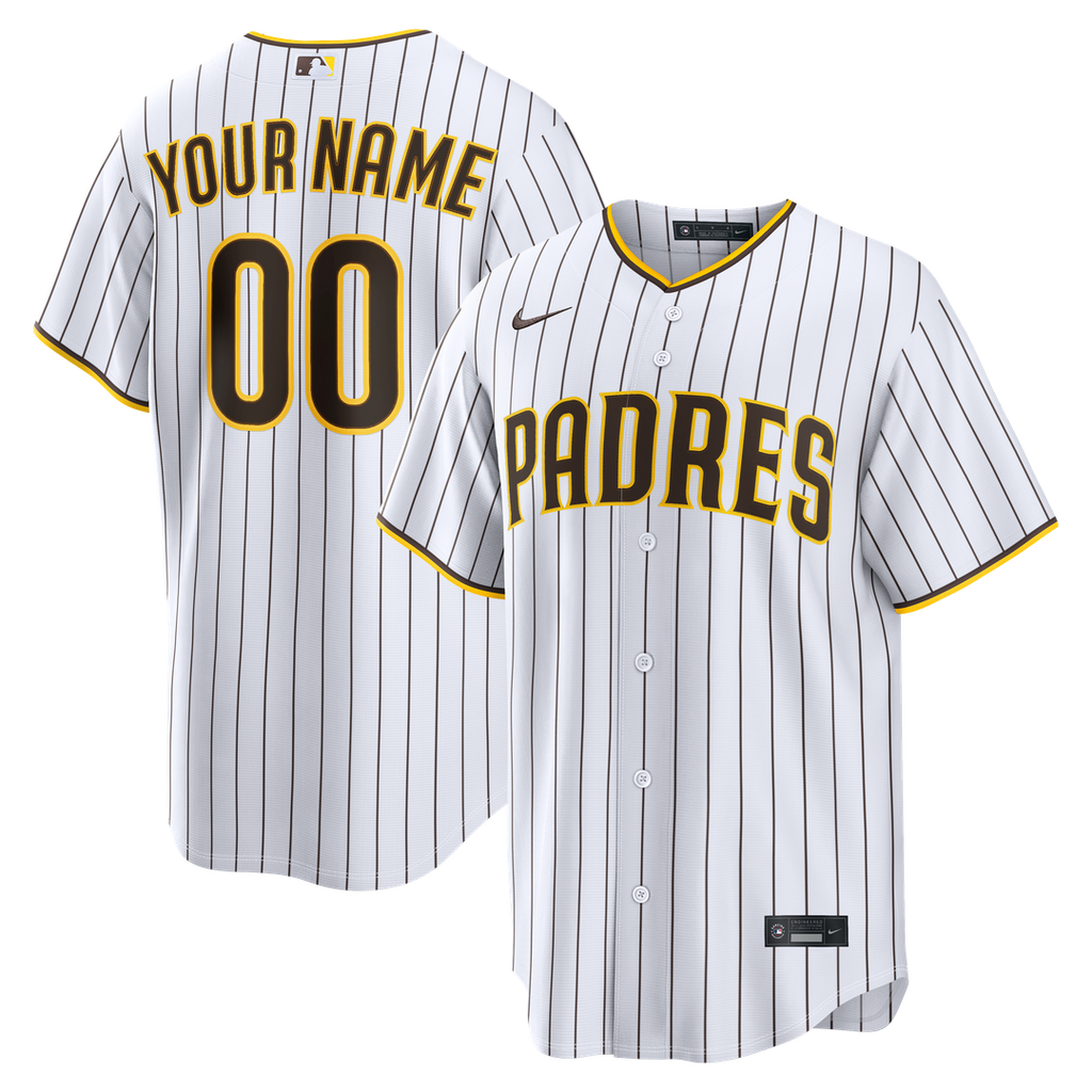 San Diego Padres Nike Home Replica Custom Jersey - White Team Jersey Sports Fan Apparel
