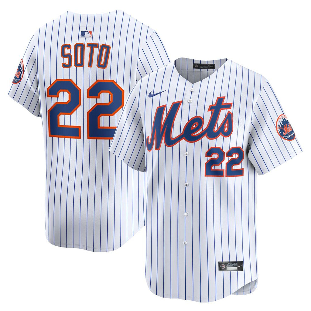 New York Mets Juan Soto Nike Home Limited Jersey - White Team Jersey Sports Fan Apparel