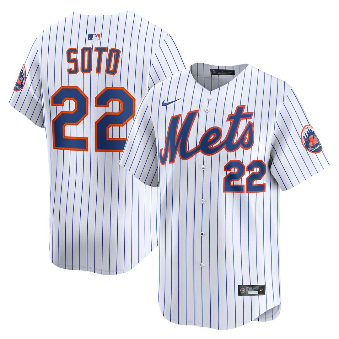 New York Mets Juan Soto Nike Home Limited Jersey - White Team Jersey Sports Fan Apparel